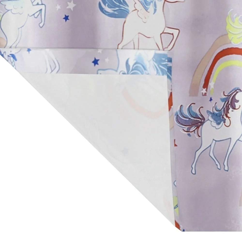 Unicorn and Rainbow Curtain Panels 2 pc Set 84x30 Room Darkening